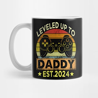 leveled up to daddy est 2024 Mug